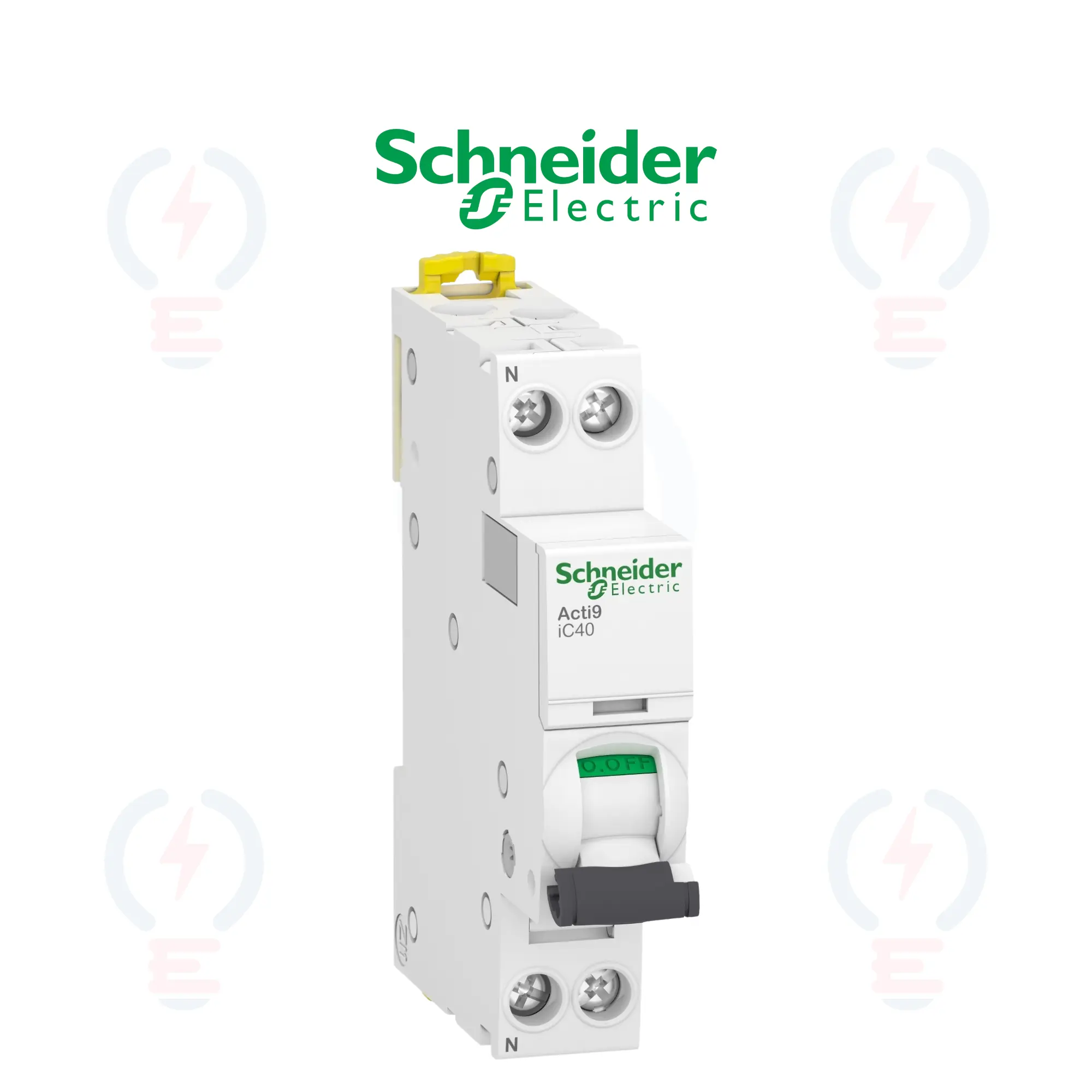 Disjoncteur Schneider Acti9 iC40 10A 1P+N Courbe C - Réf A9P52610