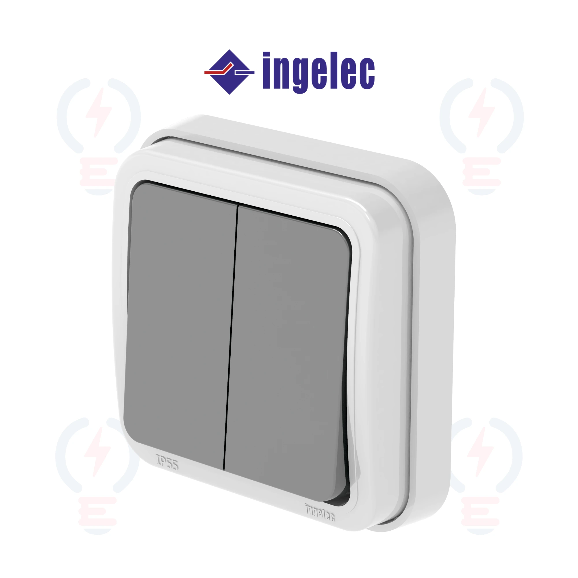 Double Va et Vient Encastré Ingelec TROPIC 55 – Réf 5862/20 | IP55