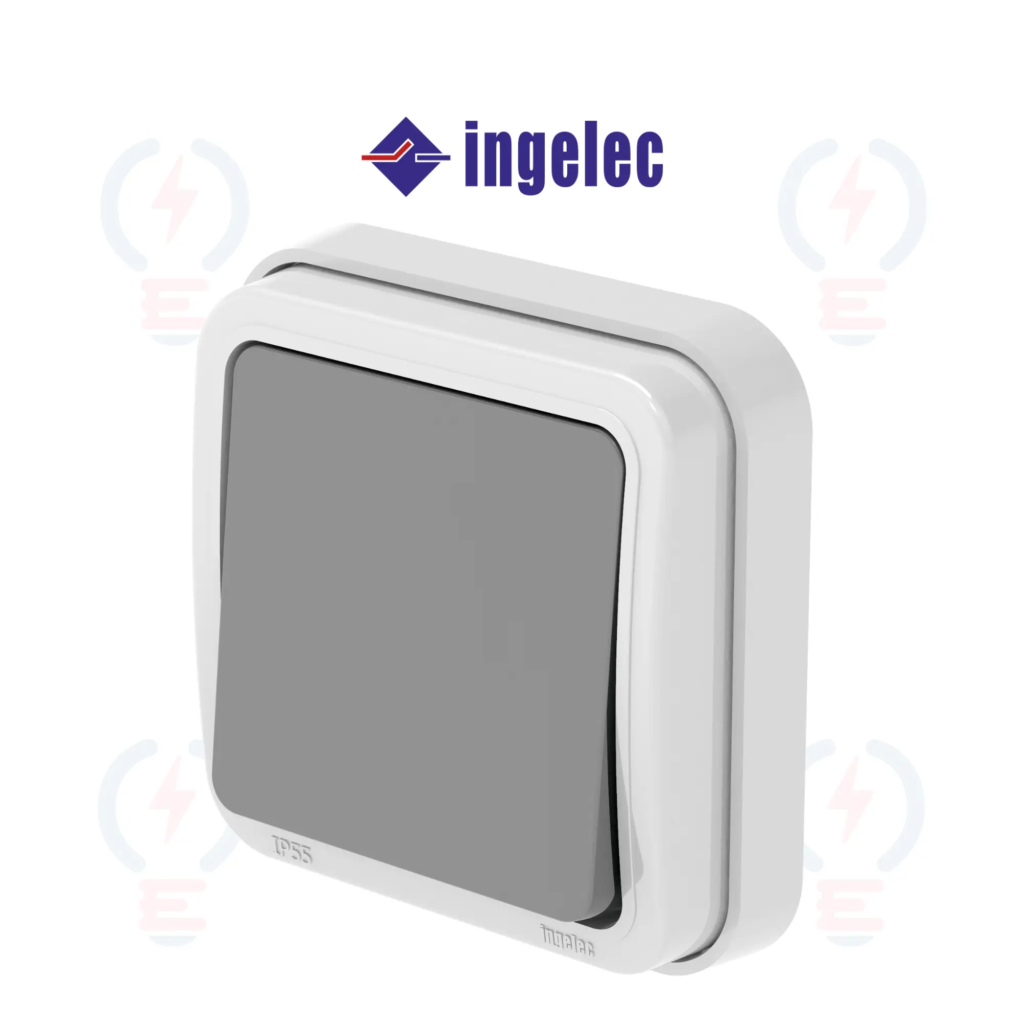 Va-et-Vient Encastré Ingelec Tropic 55 - 10 AX - 250 V - Blanc (Réf. 5500)